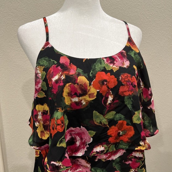 Paper Crane Women’s Shirt‎ Size Medium Crop Top Layered Criss Cross Back - Picture 2 of 11